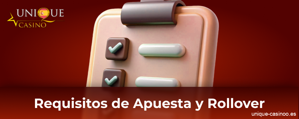Términos y condiciones de los bonos de apuesta de Unique Casino