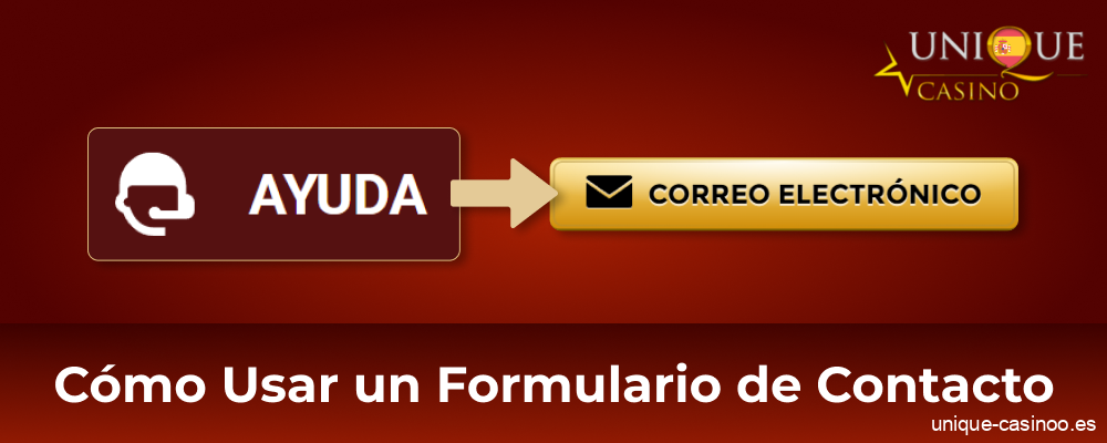 Formulario de comentarios en línea de Unique Casino