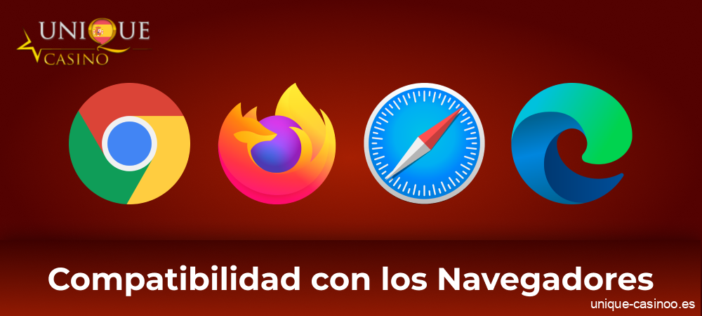 Navegadores compatibles con Unique Casino