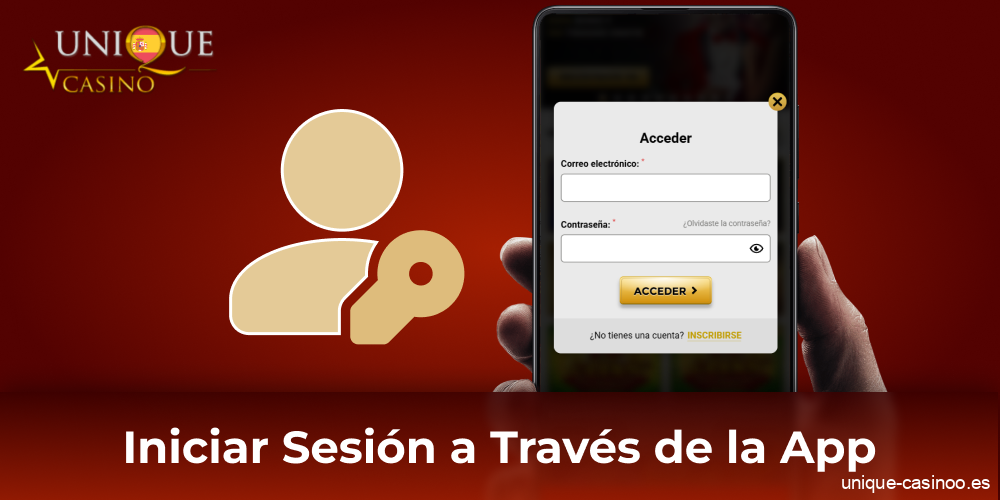 Instrucciones para iniciar sesión en su cuenta de Unique Casino desde su teléfono móvil