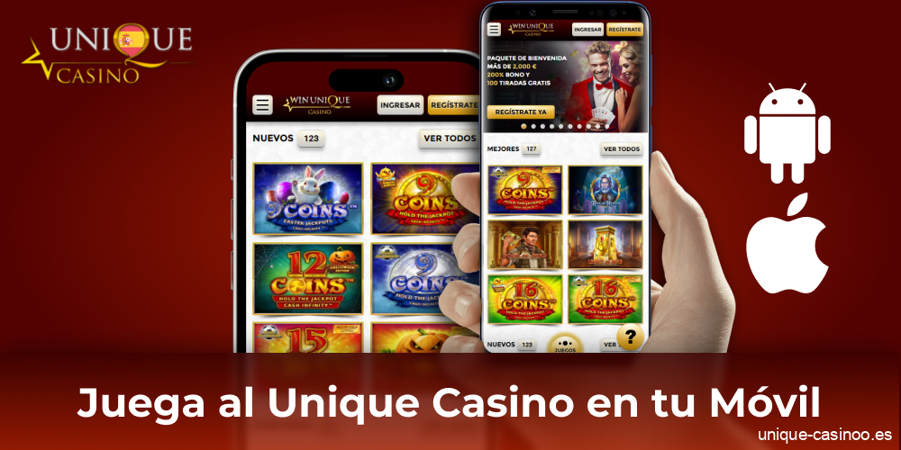 Aplicación móvil de Unique Casino