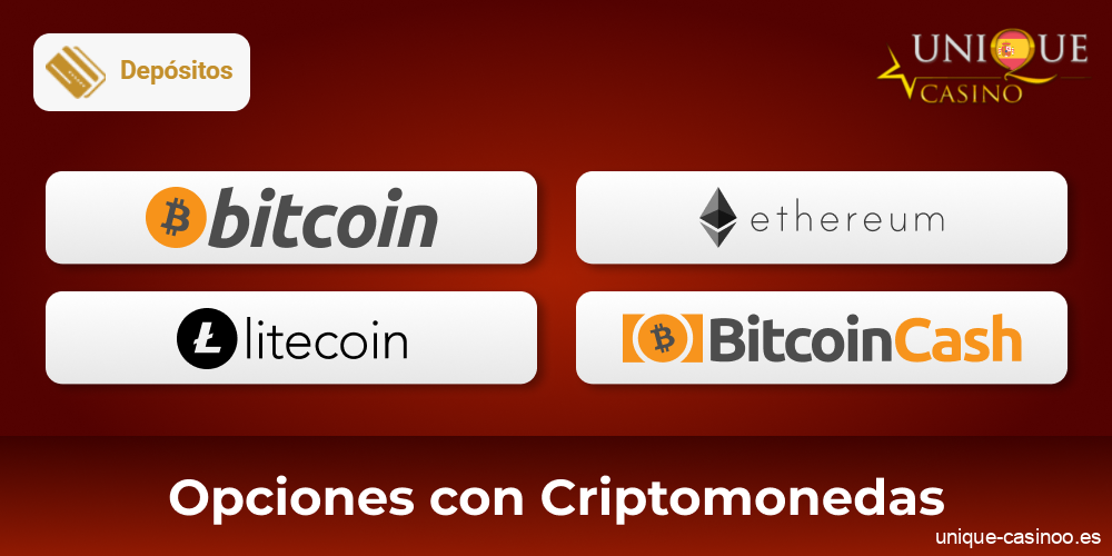 Pago criptográfico en Unique Casino en España