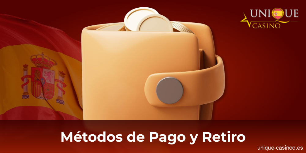 Métodos de pago en Unique Casino para españoles
