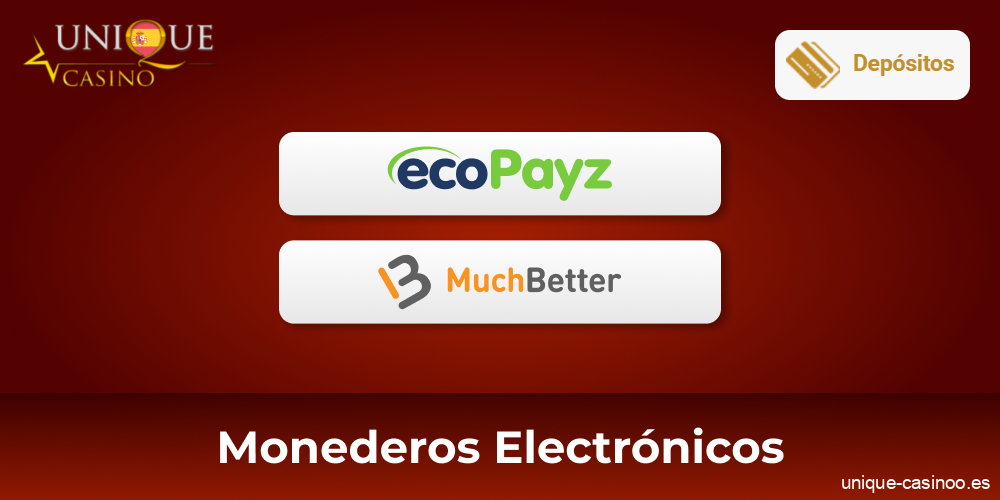 Uso de monederos electrónicos en Unique Casino en España