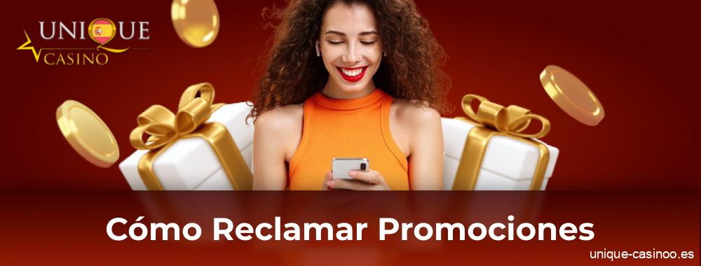 Instrucciones para obtener un bono en Unique Casino