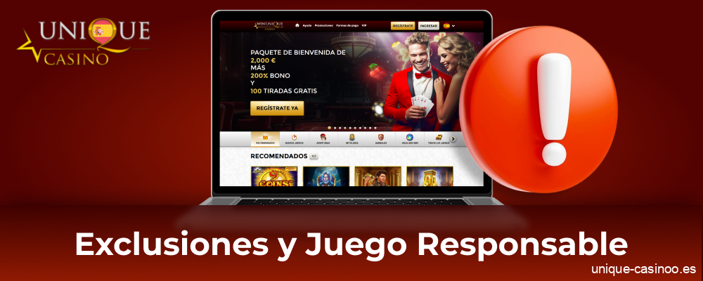 Juego responsable en Unique Casino