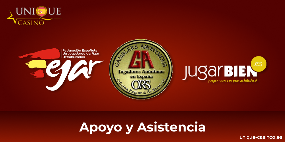Ayuda para jugadores con adicción en Unique Casino
